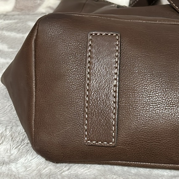 Frye Mindy Large Brown Leather Tote shoulder bag Purse - Picture 4 of 13